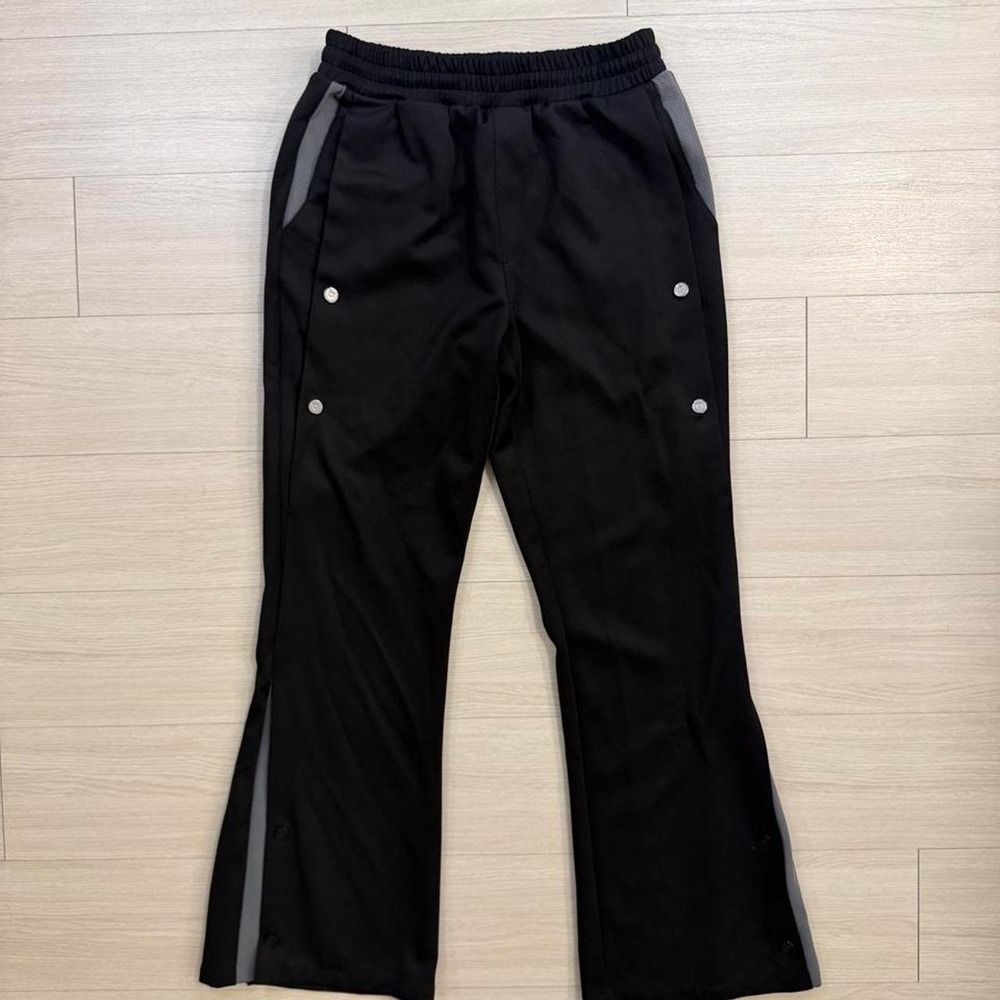 C2H4 Black Paneled Track Pants Mens Size Medium Streetwear
